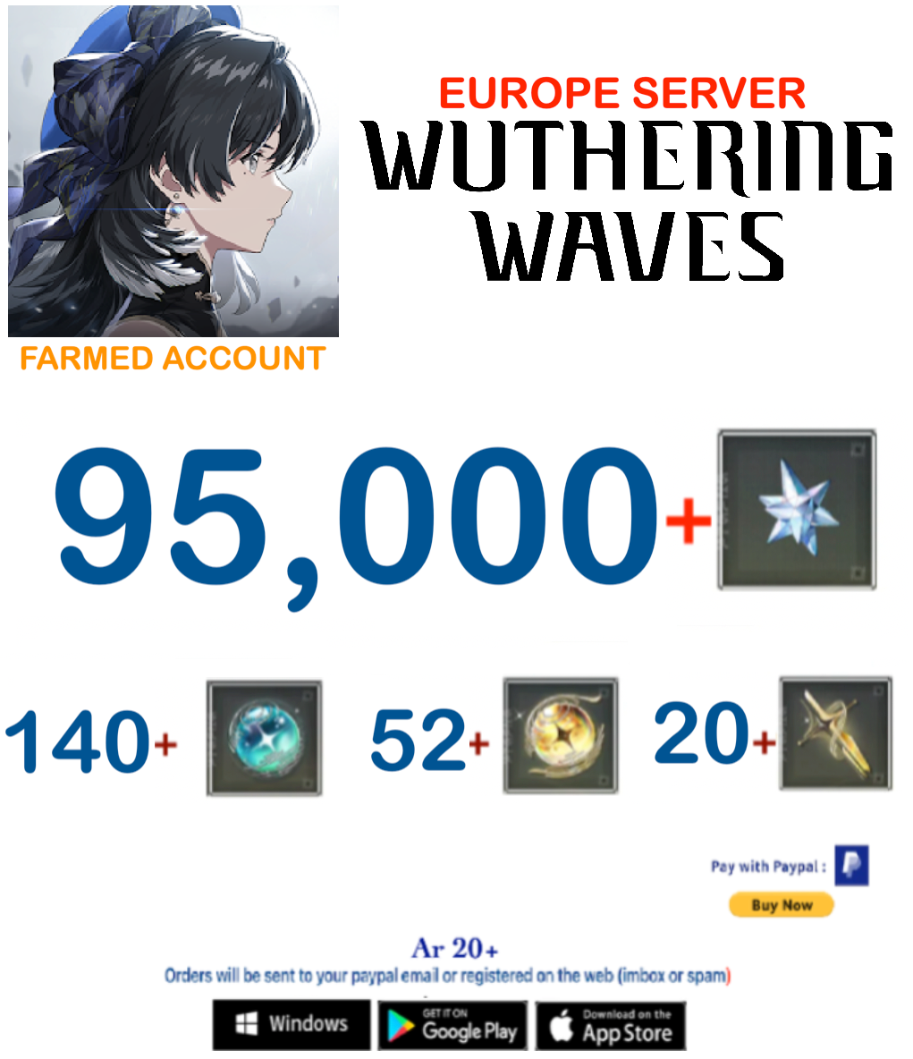 (Europe Server) Wuthering Waves Farmed Account