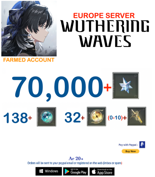 (Europe Server) Wuthering Waves Farmed Account
