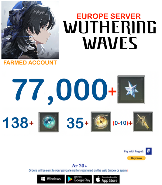 (Europe Server) Wuthering Waves Farmed Account