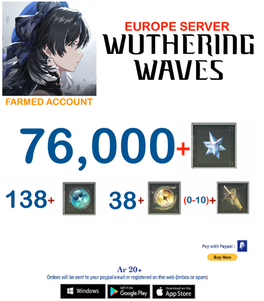 (Europe Server) Wuthering Waves Farmed Account