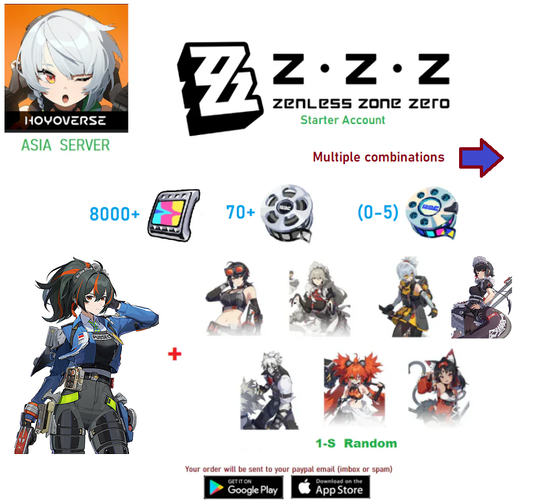 (Asia Server)  Zhu Yuan  - Zenless Zone Zero Starter Account