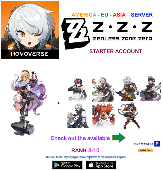 (All Server)  Yidhari  - Zenless Zone Zero Starter Account (RANK 8)