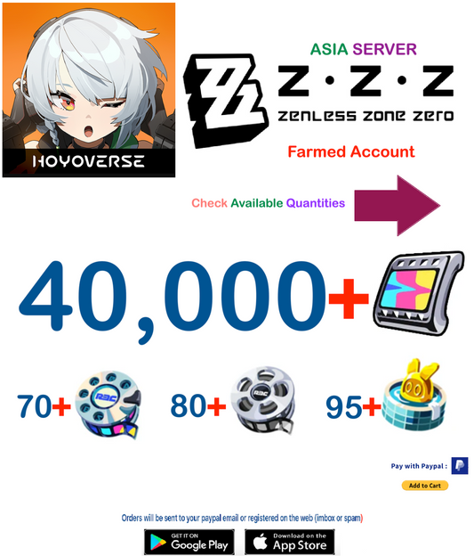 (Asia Server)  Encrypted Master Tape + Exchange Polychrome + Master Tape  - Zenless Zone Zero Farmed Account