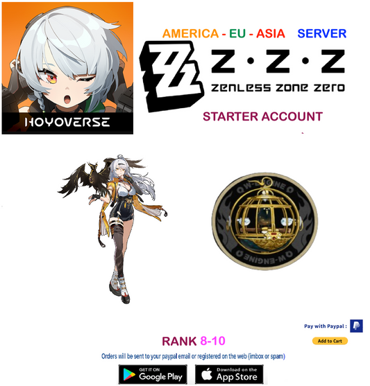 (All Server)  Yixuan+ Weapon   - Zenless Zone Zero Starter Account (RANK 8)