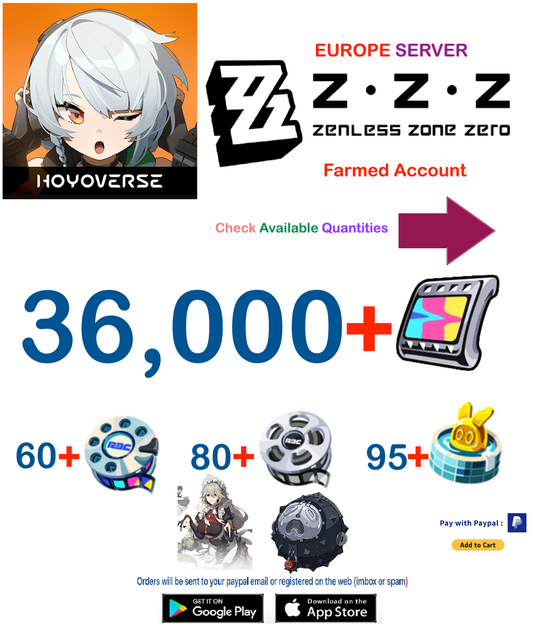 (Europe Server)  Encrypted Master Tape + Exchange Polychrome + Master Tape  - Zenless Zone Zero Starter Account