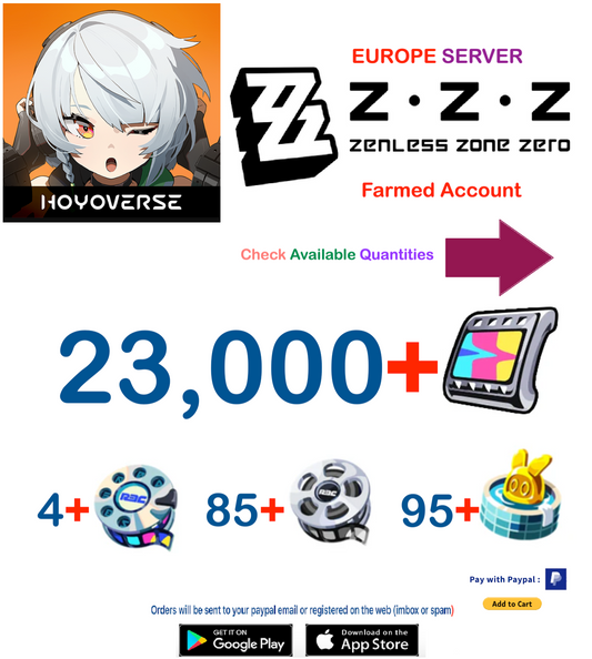 (Europe Server)  Encrypted Master Tape + Exchange Polychrome + Master Tape  - Zenless Zone Zero Starter Account