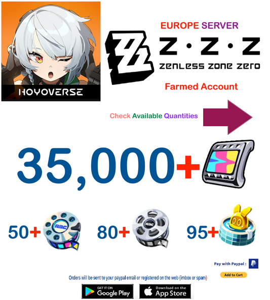(Europe Server)  Encrypted Master Tape + Exchange Polychrome + Master Tape  - Zenless Zone Zero Starter Account