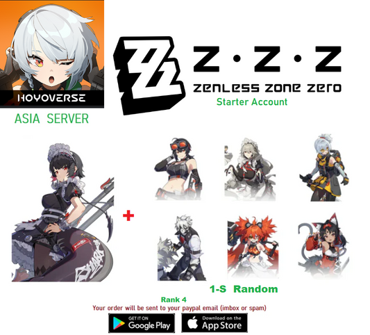 (Asia Server)  Ellen Joe + 1"S" Random  - Zenless Zone Zero Starter Account