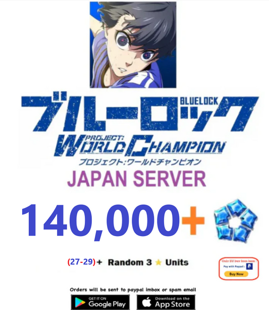 [Japan Server]140,000 Diamonds BLUE LOCK Project: World Champion  Reroll Starter Account